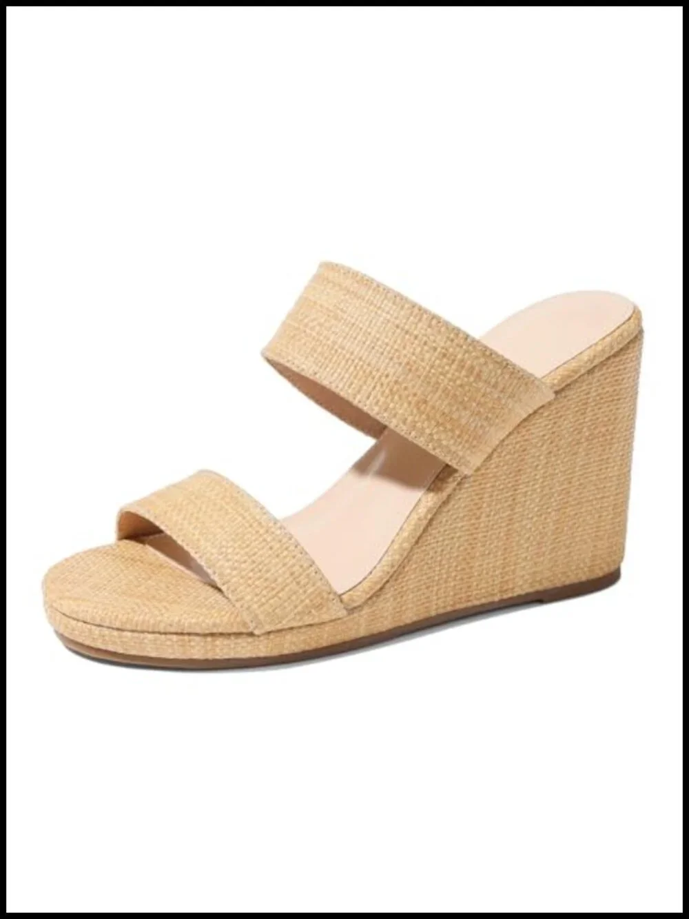 Open Toe Espadrilles Platform Wedge Sandals Slip On Mules